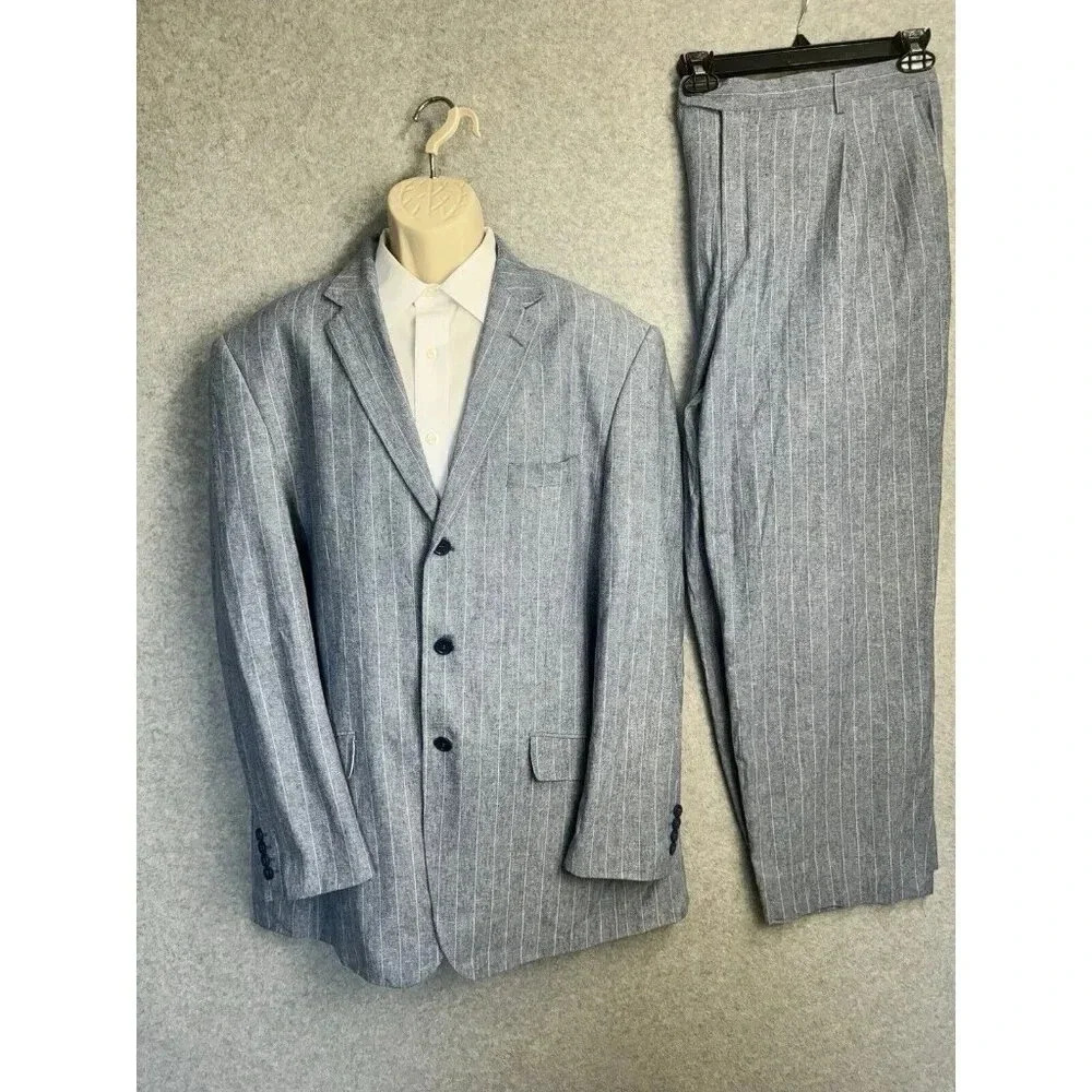 Men's Gray Pinstripe Suit